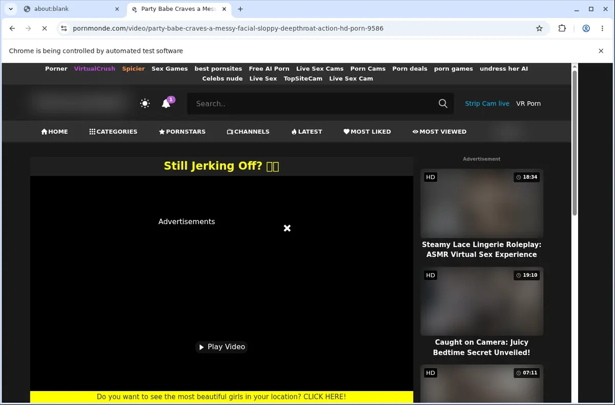 Pornmonde Video Downloader page open in the browser