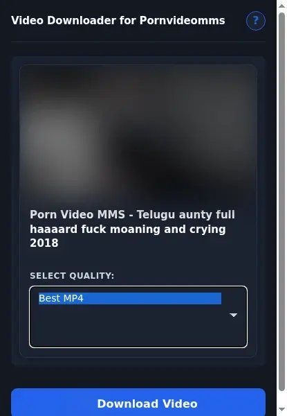 PornVideoMMS Video Downloader format dropdown options