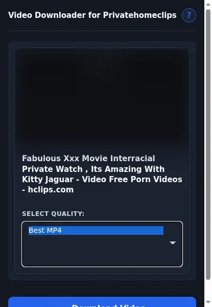 PrivateHomeClips Video Downloader format dropdown options
