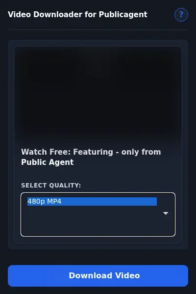PublicAgent Video Downloader format dropdown options
