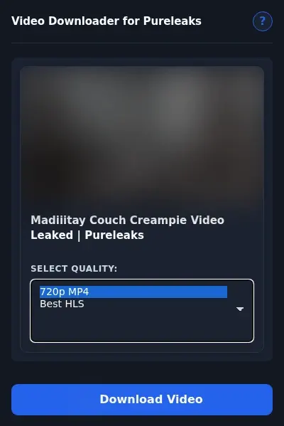 PureLeaks Video Downloader format dropdown options