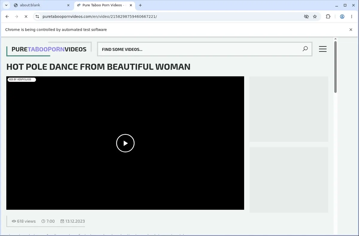 PureTabooPornVideos Video Downloader page open in the browser