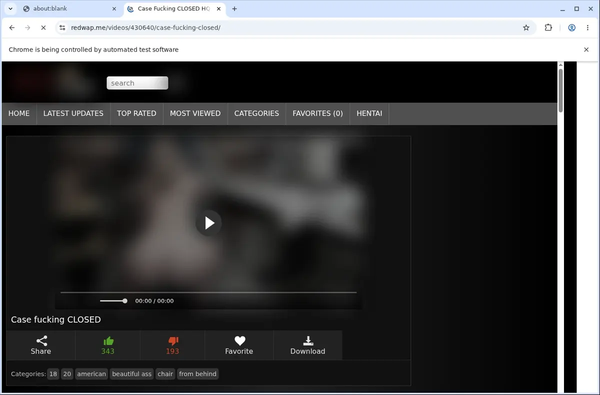 RedWap Downloader page open in the browser