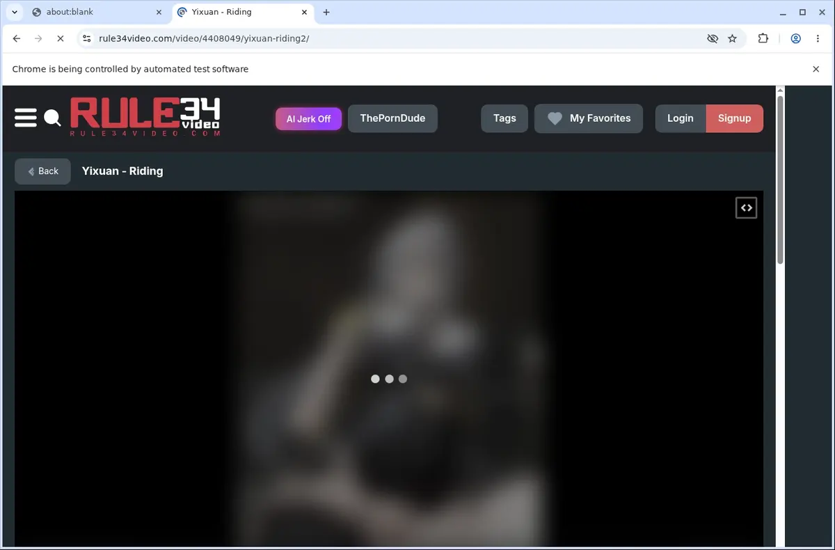 Rule34Video Video Downloader page open in the browser