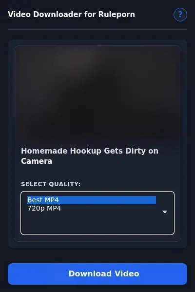 RulePorn Video Downloader format dropdown options