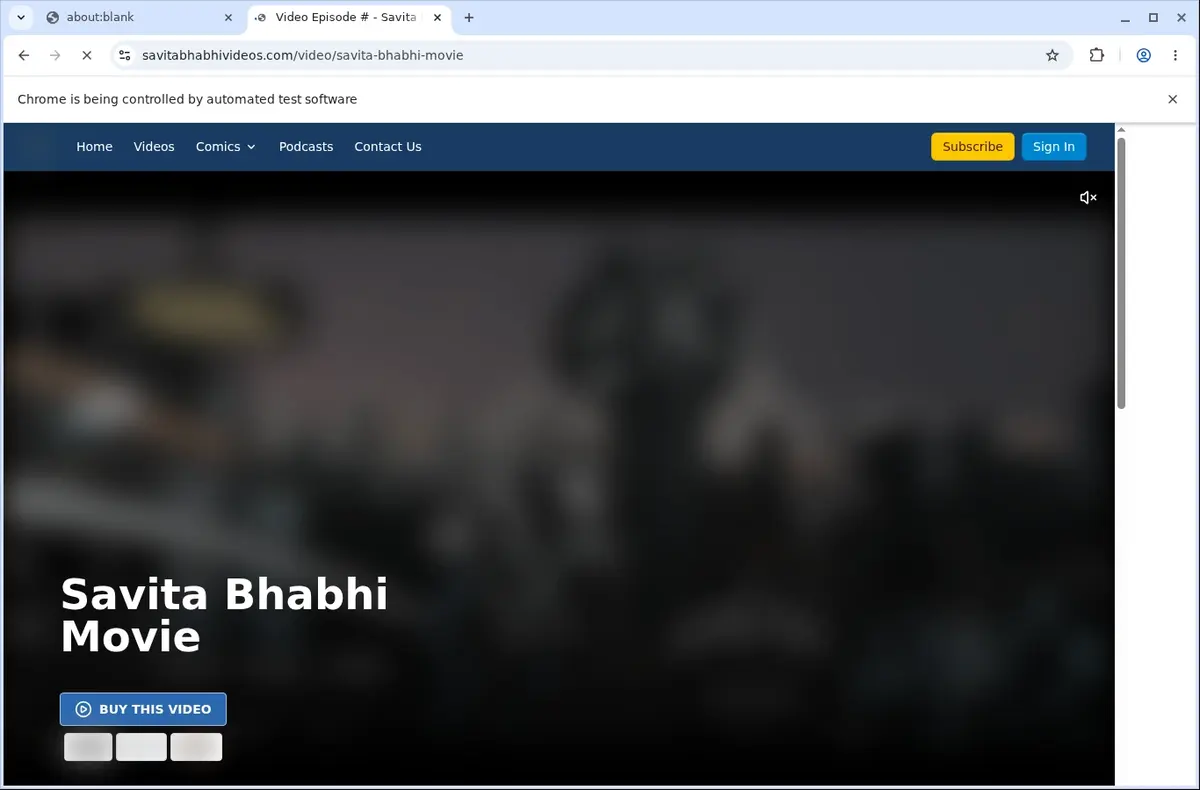 SavitaBhabhiVideos Video Downloader page open in the browser
