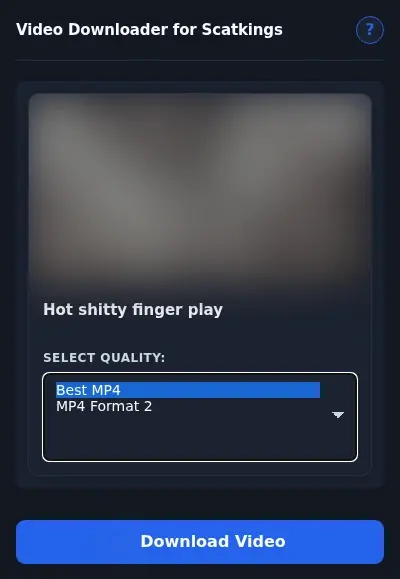 ScatKings Video Downloader format dropdown options