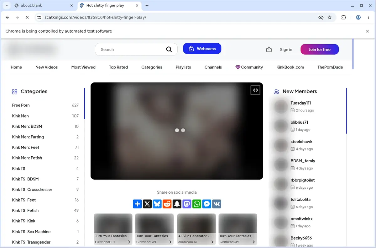 ScatKings Video Downloader page open in the browser