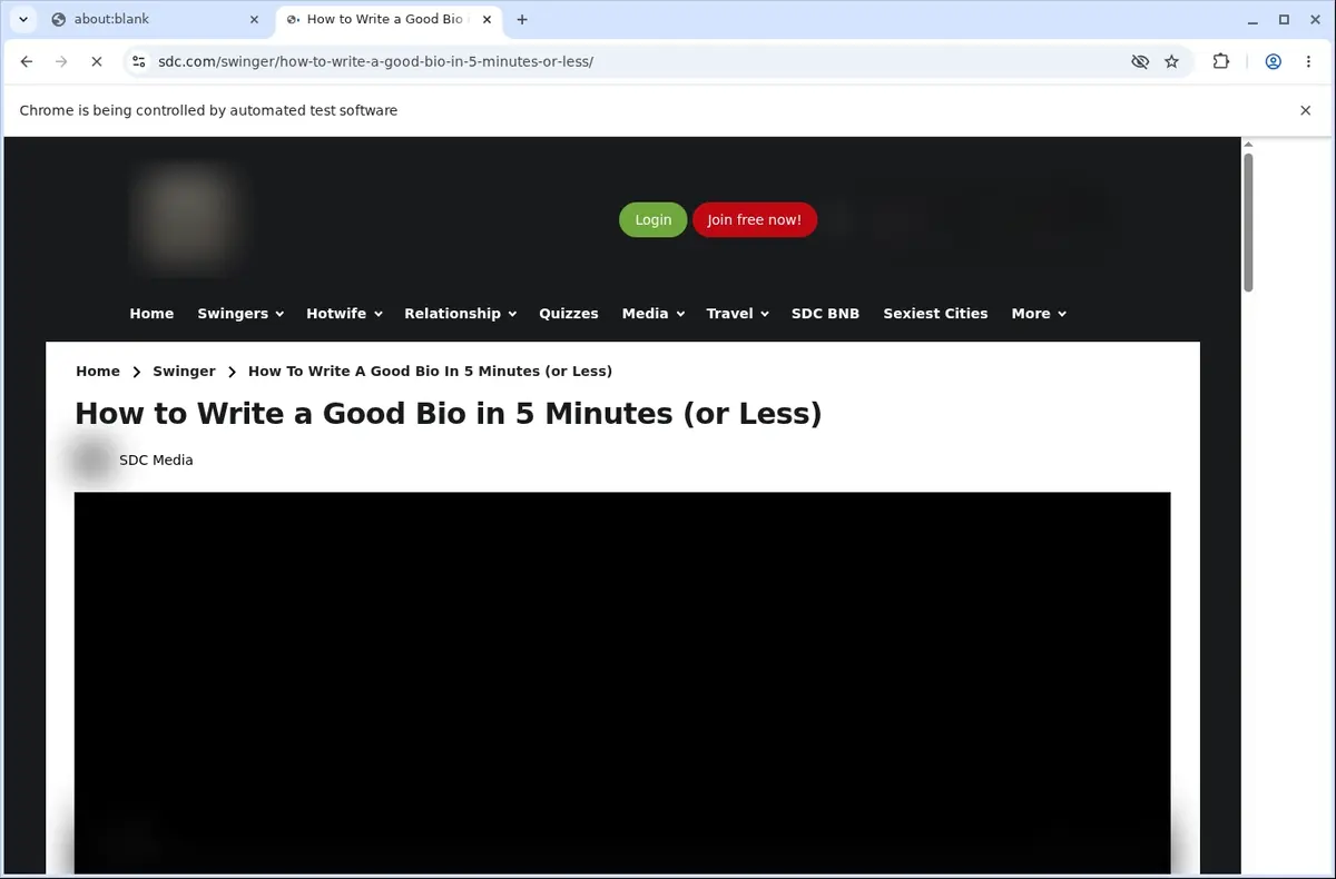 SDC Video Downloader page open in the browser