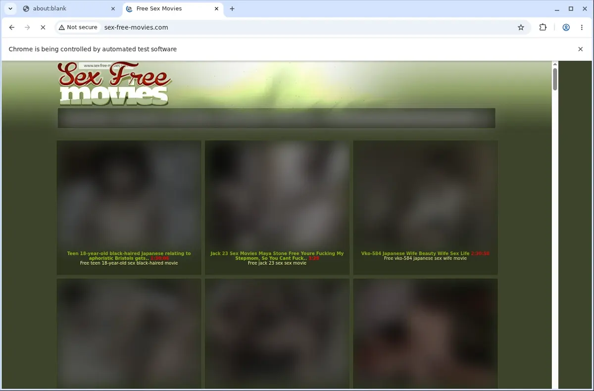 Sexfreemovies Video Downloader page open in the browser