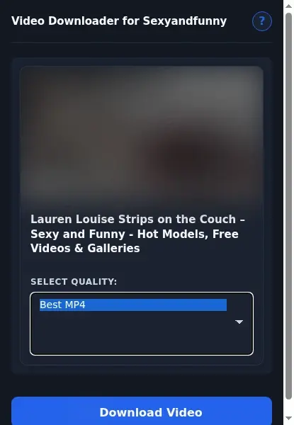 SexyAndFunny Video Downloader format dropdown options