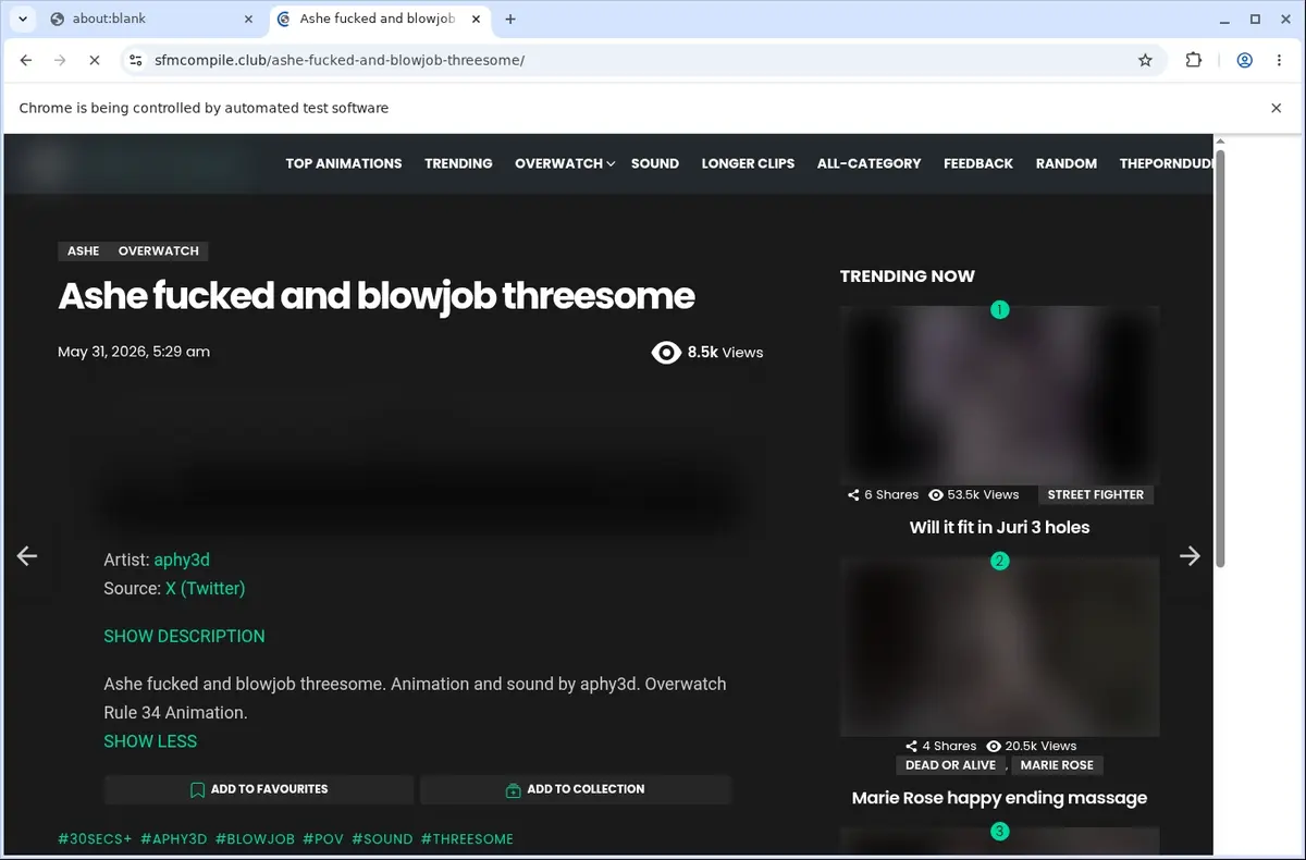 SFMCompile Video Downloader page open in the browser