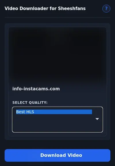 SheeshFans Downloader format dropdown options