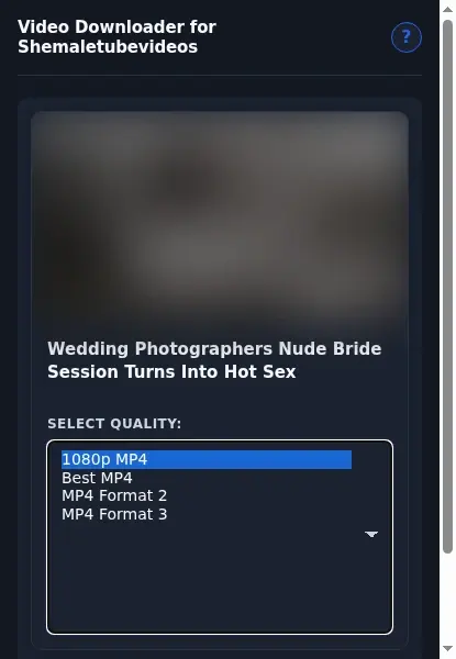 ShemaleTubeVideos Video Downloader format dropdown options