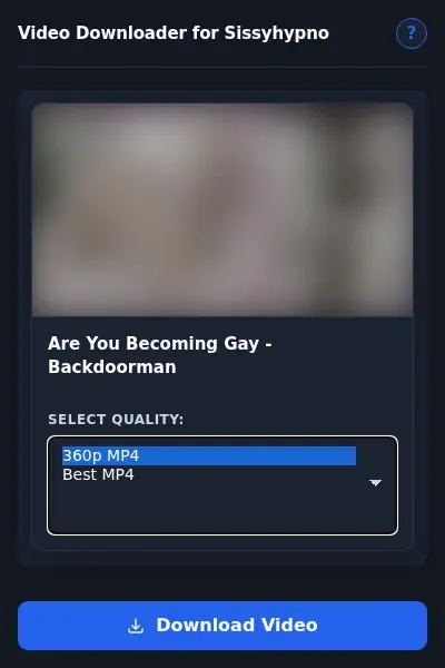 SissyHypno Video Downloader format dropdown options