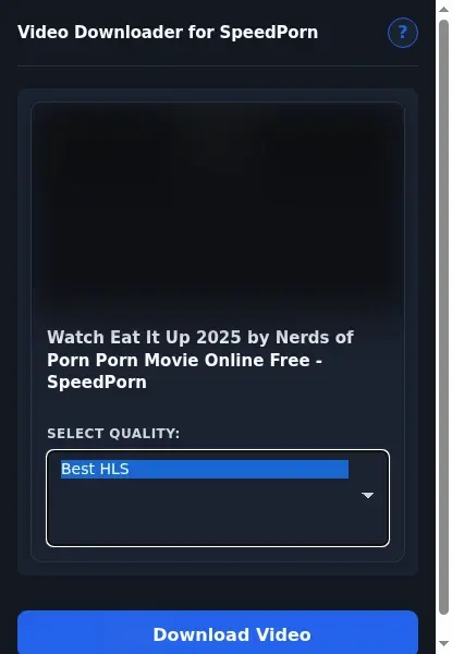 SpeedPorn Downloader format dropdown options