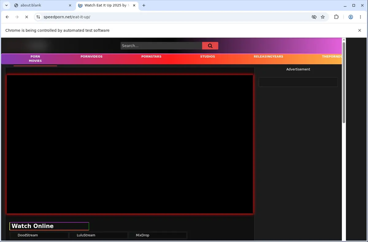 SpeedPorn Downloader page open in the browser