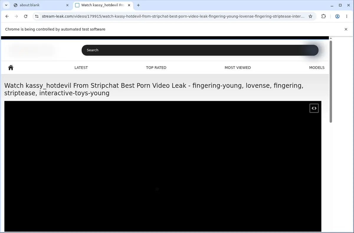 Streamleak Video Downloader page open in the browser