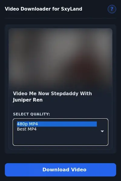 SxyLand Downloader format dropdown options