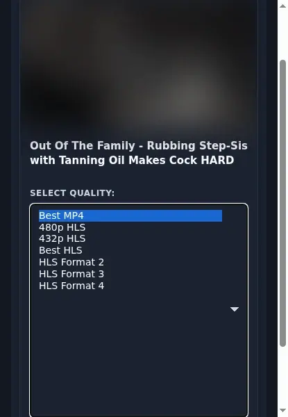 TabooTube Video Downloader format dropdown options
