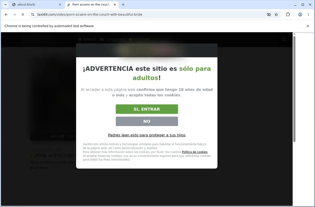Taxi69 Downloader page open in the browser