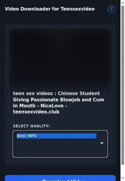 Teensexvideo Video Downloader format dropdown options