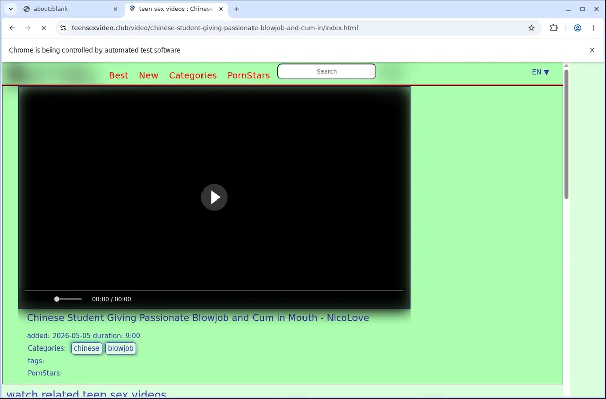 Teensexvideo Video Downloader page open in the browser