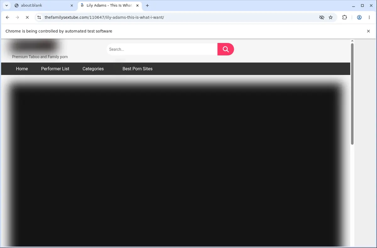 TheFamilySexTube Video Downloader page open in the browser