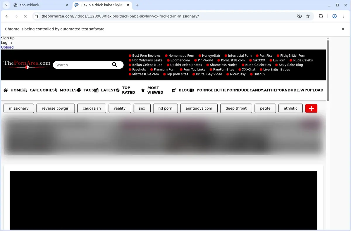 ThePornArea Downloader page open in the browser