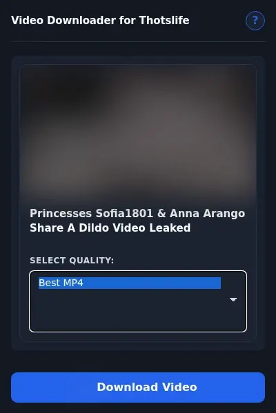ThotsLife Video Downloader format dropdown options
