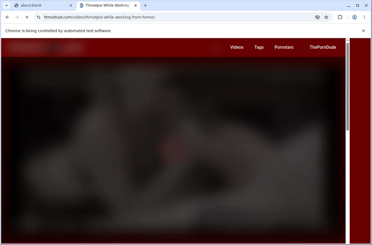 ThroatLust Video Downloader page open in the browser