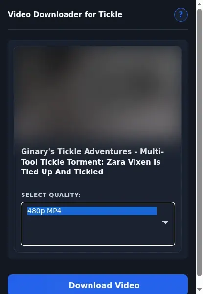 Tickle Video Downloader format dropdown options