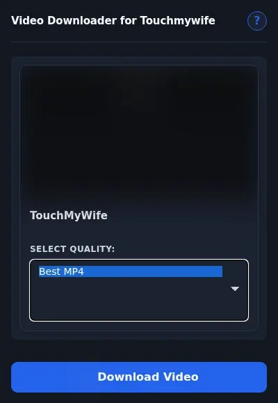 TouchMyWife Video Downloader format dropdown options
