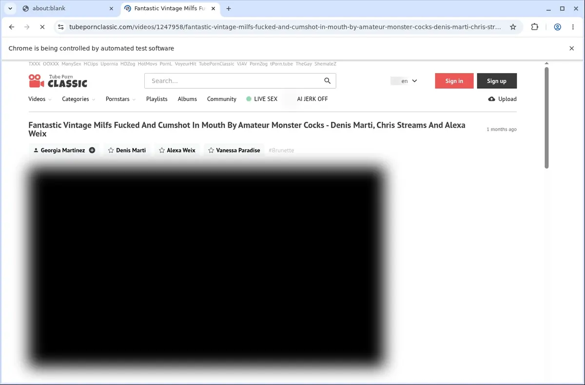 TubePornClassic Video Downloader page open in the browser