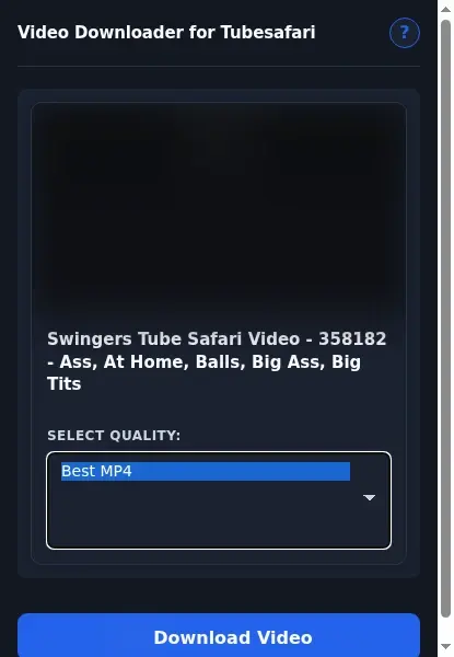 TubeSafari Video Downloader format dropdown options