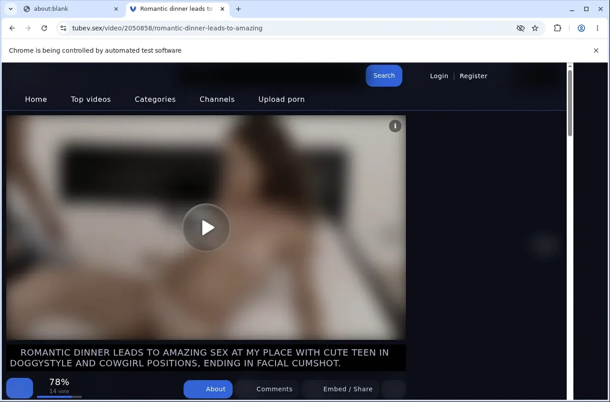 TubeV Downloader page open in the browser