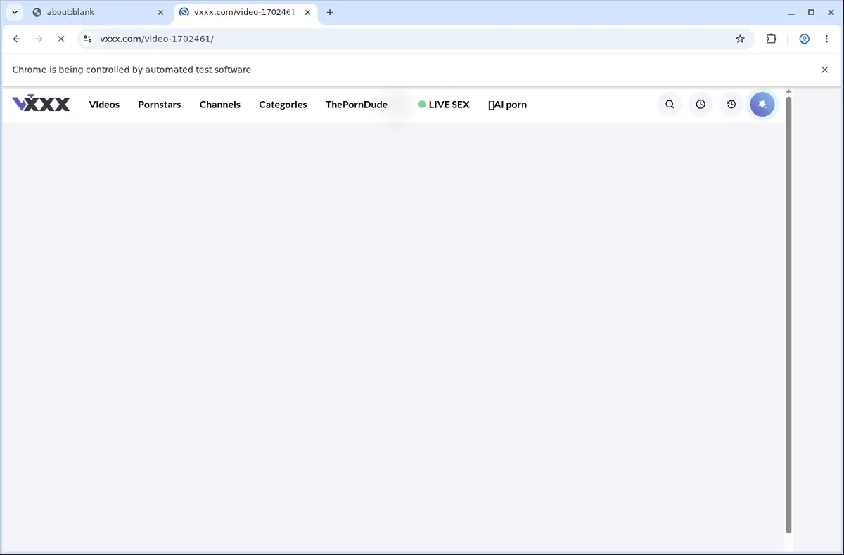 VXXX Downloader page open in the browser
