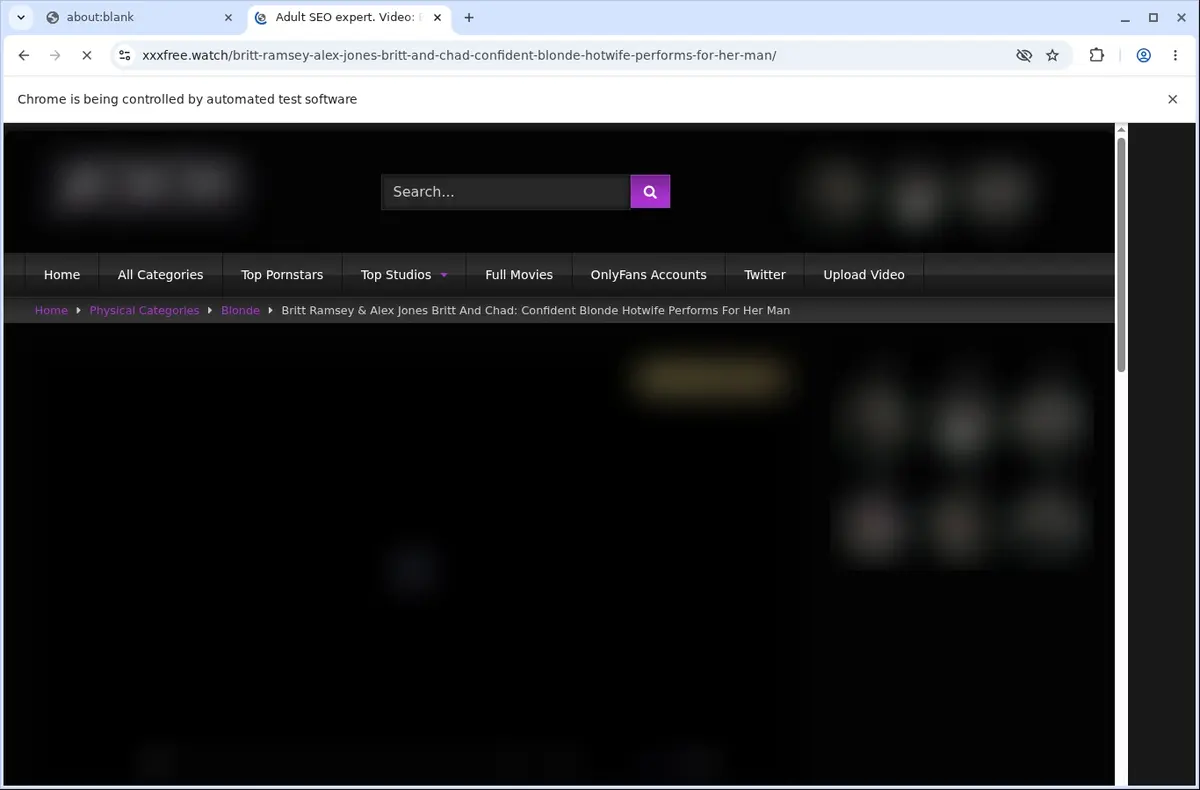 WatchXXXFree Downloader page open in the browser