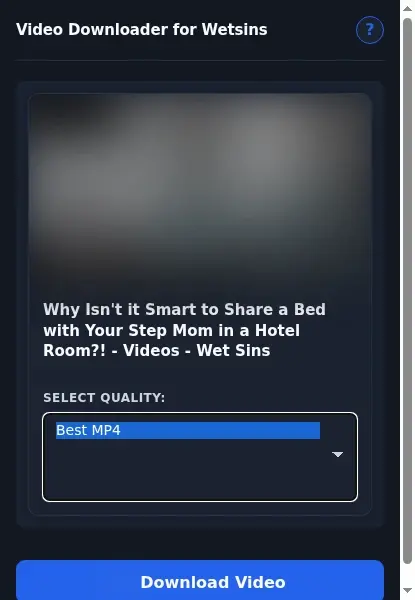 WetSins Video Downloader format dropdown options
