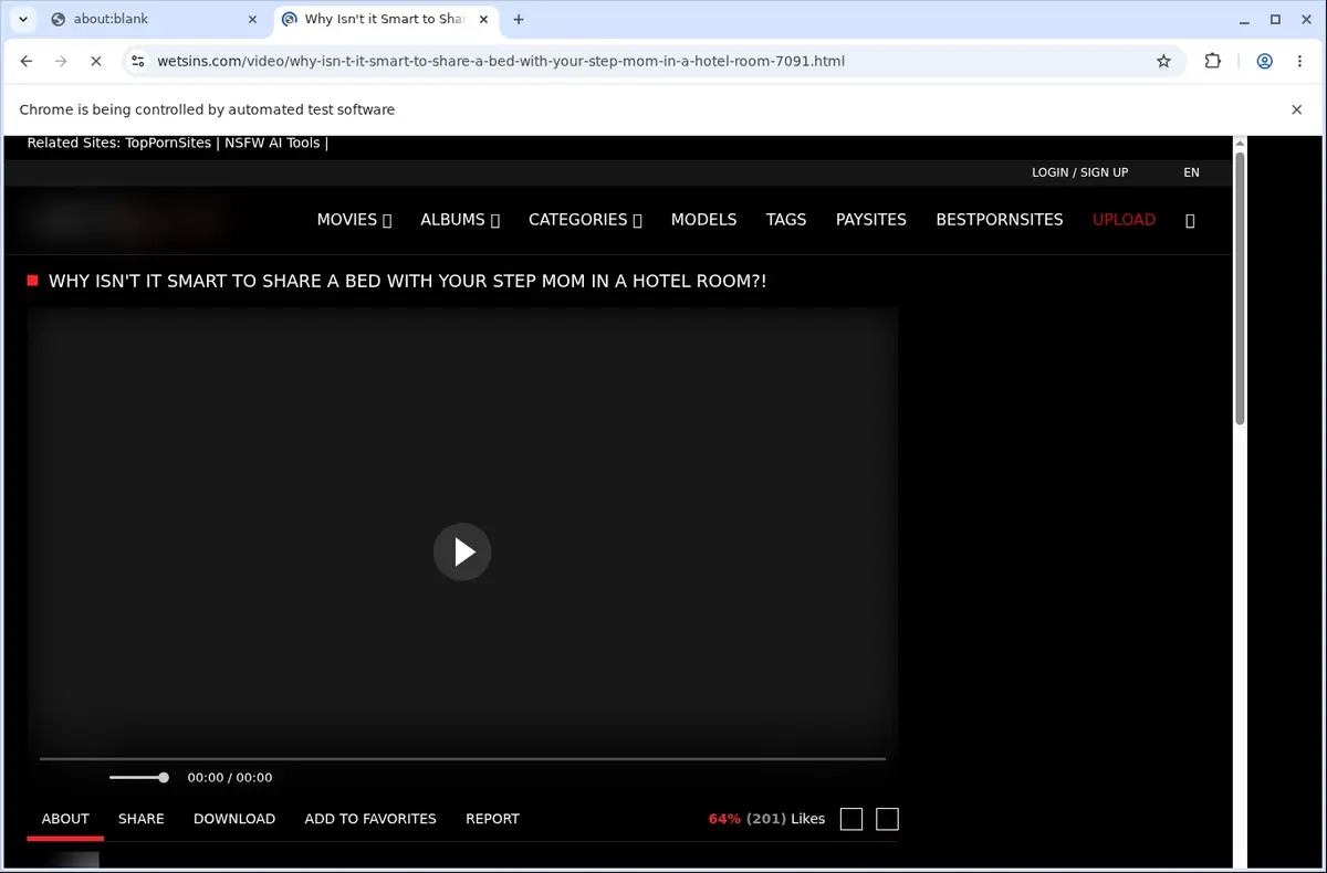 WetSins Video Downloader page open in the browser