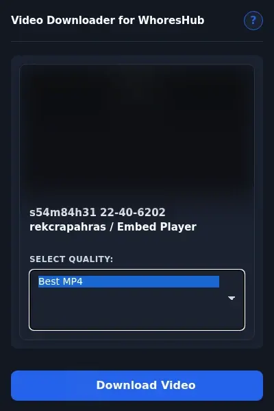 WhoresHub Downloader format dropdown options