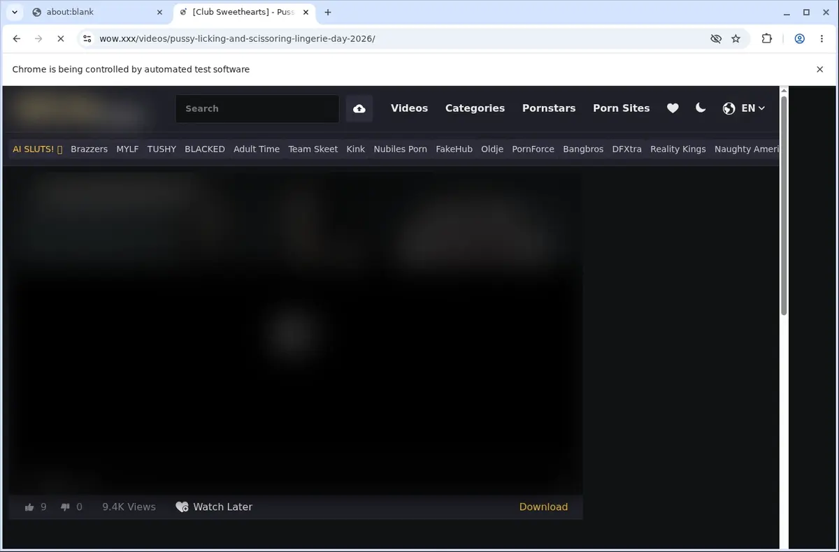 WOW XXX Downloader page open in the browser
