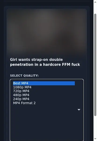 XCafe Downloader format dropdown options