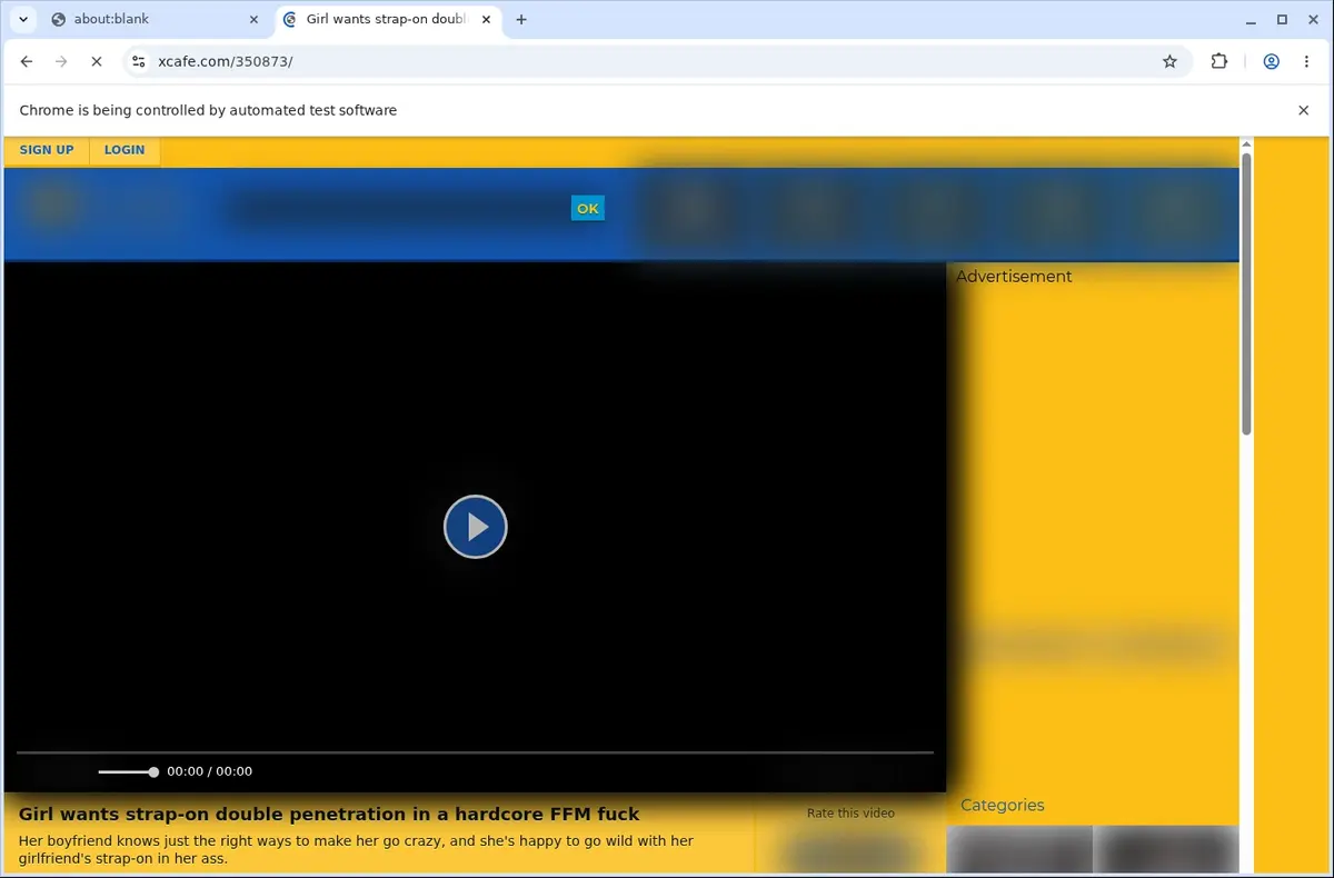 XCafe Downloader page open in the browser