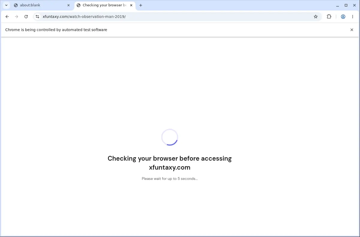 Xfuntaxy Downloader page open in the browser