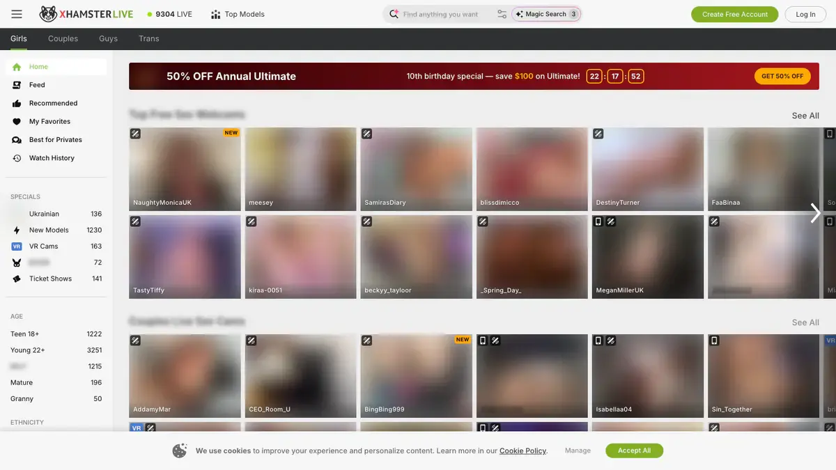 xHamsterLive Video Downloader page open in the browser