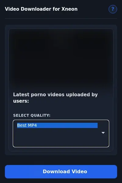 XNeon Video Downloader format dropdown options