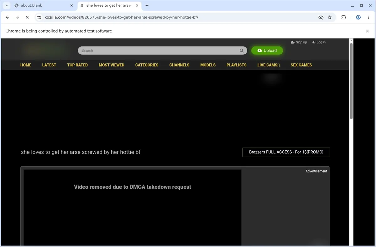 XoZilla Downloader page open in the browser