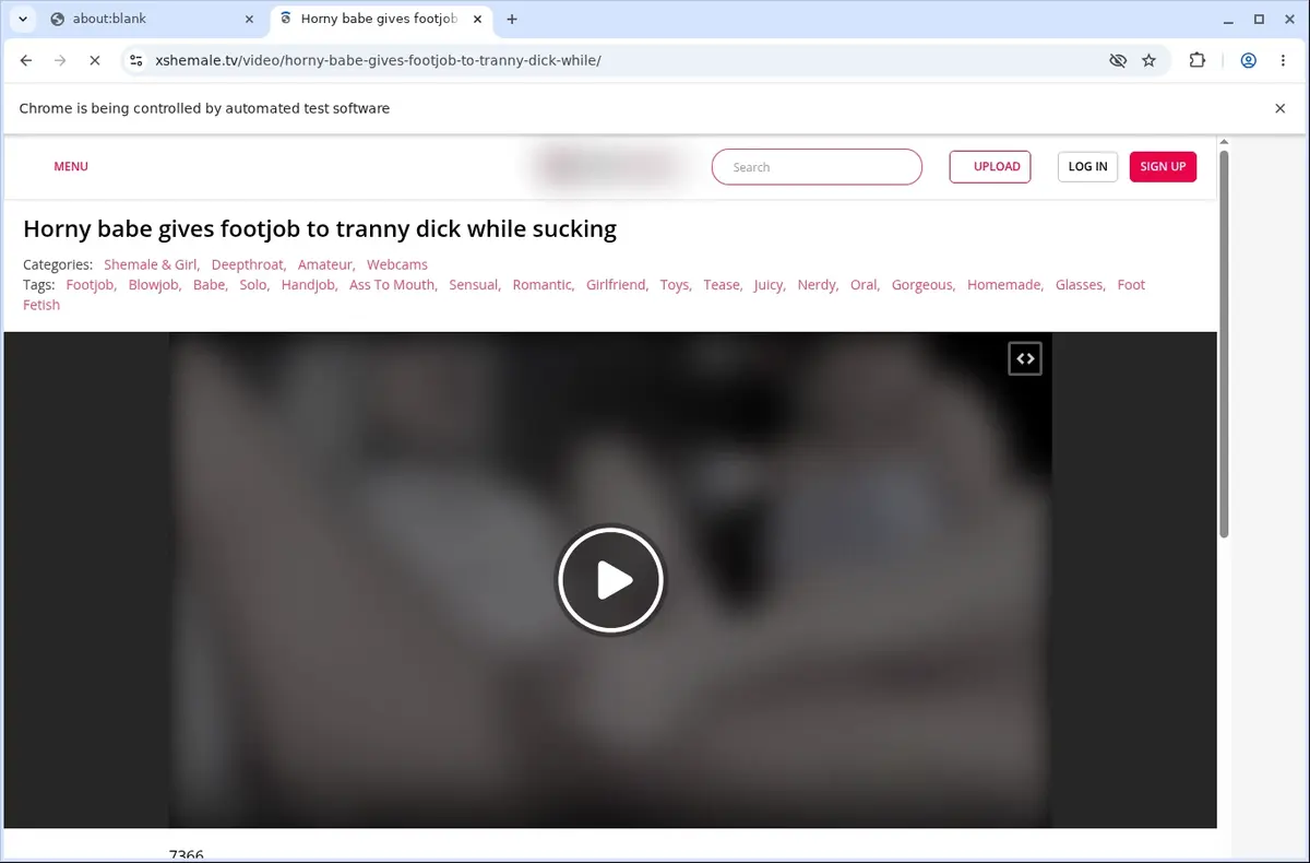 XShemale Video Downloader page open in the browser