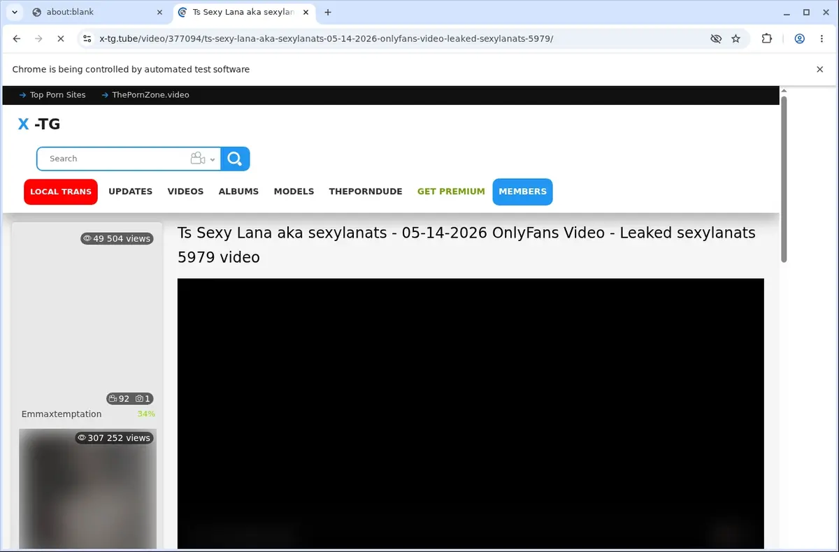 X-TG Downloader page open in the browser